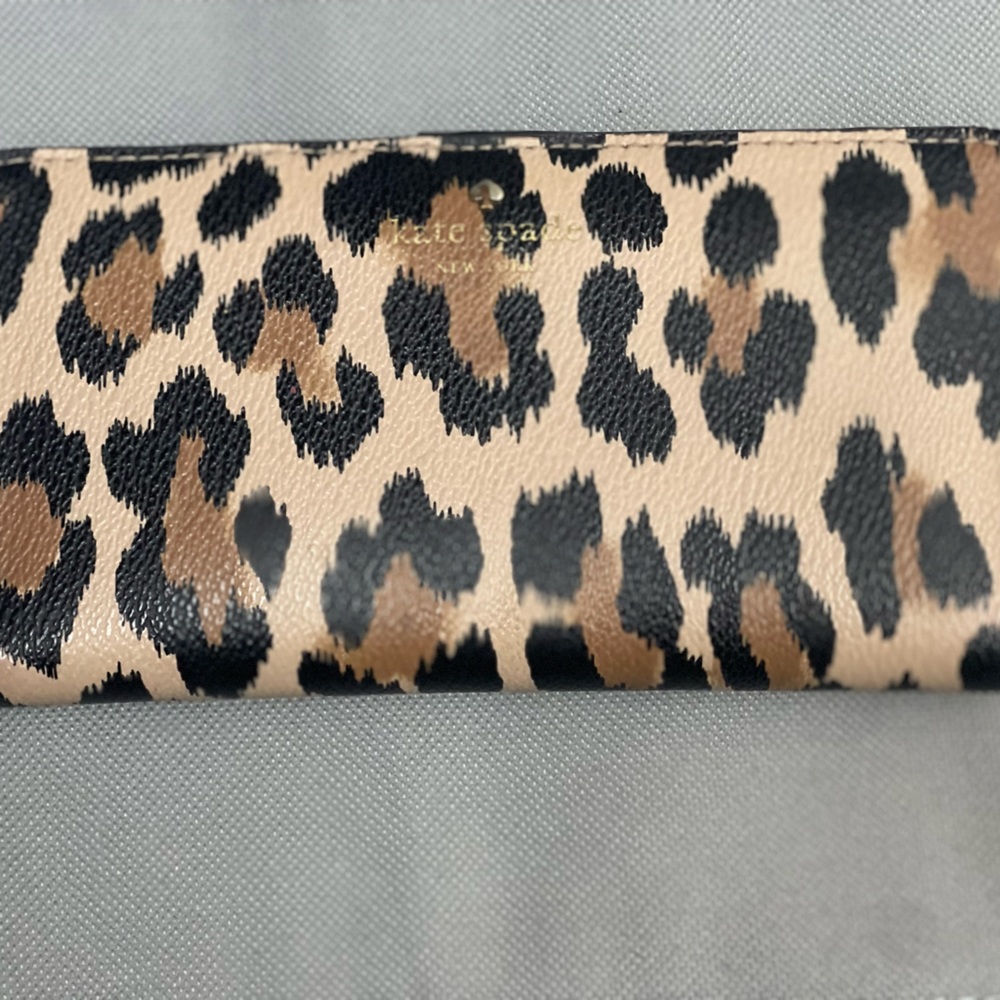 Kate Spade Snap Leopard Print Wallet